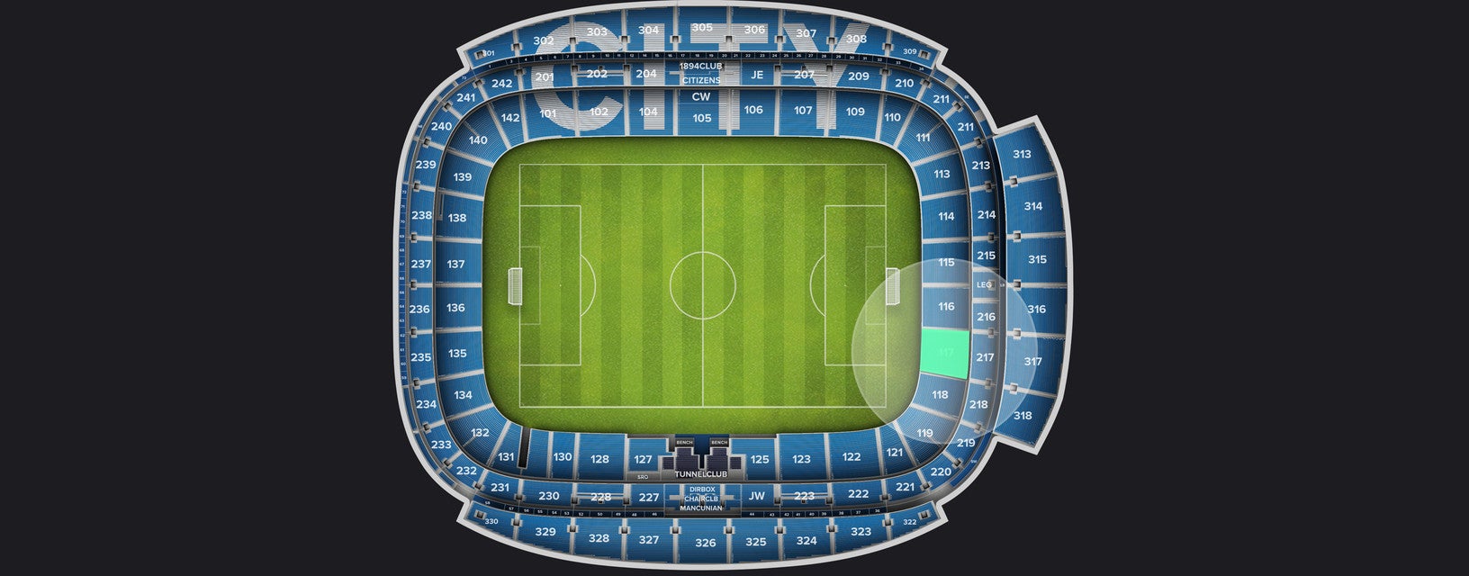 Seat view from Shortside Lower