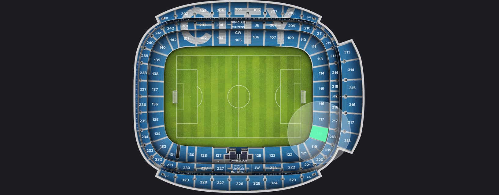 Seat view from Shortside Lower