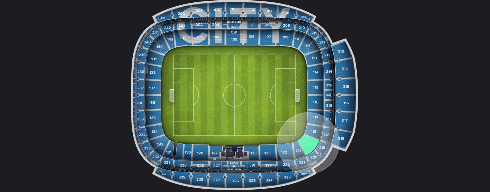 Seat view from Shortside Lower