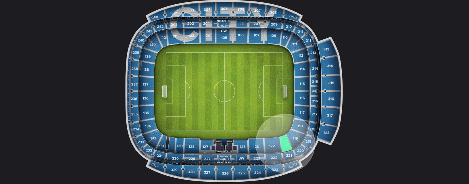 Seat view from Longside Lower