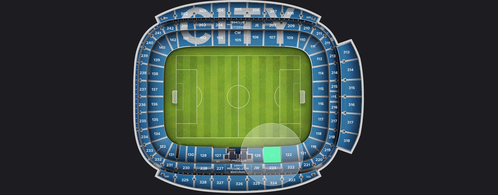 Seat view from Longside Lower