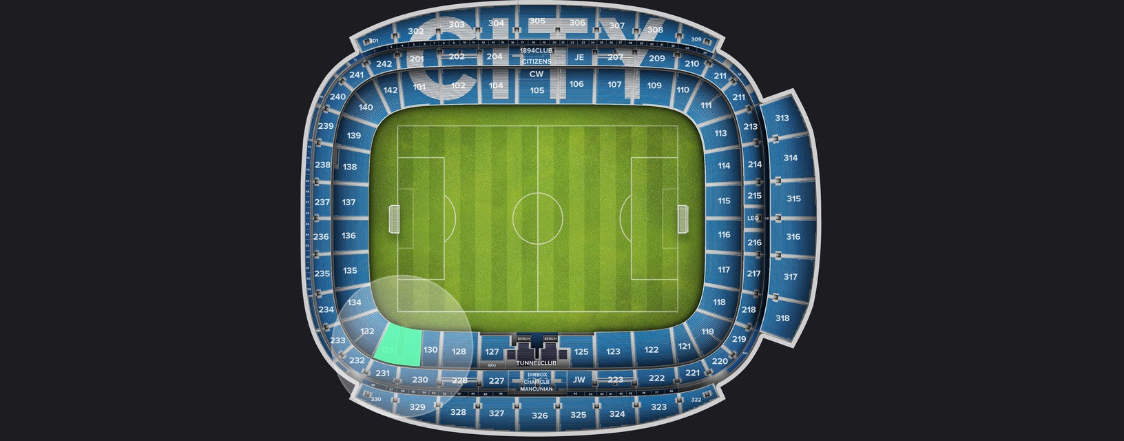 Seat view from Longside Lower