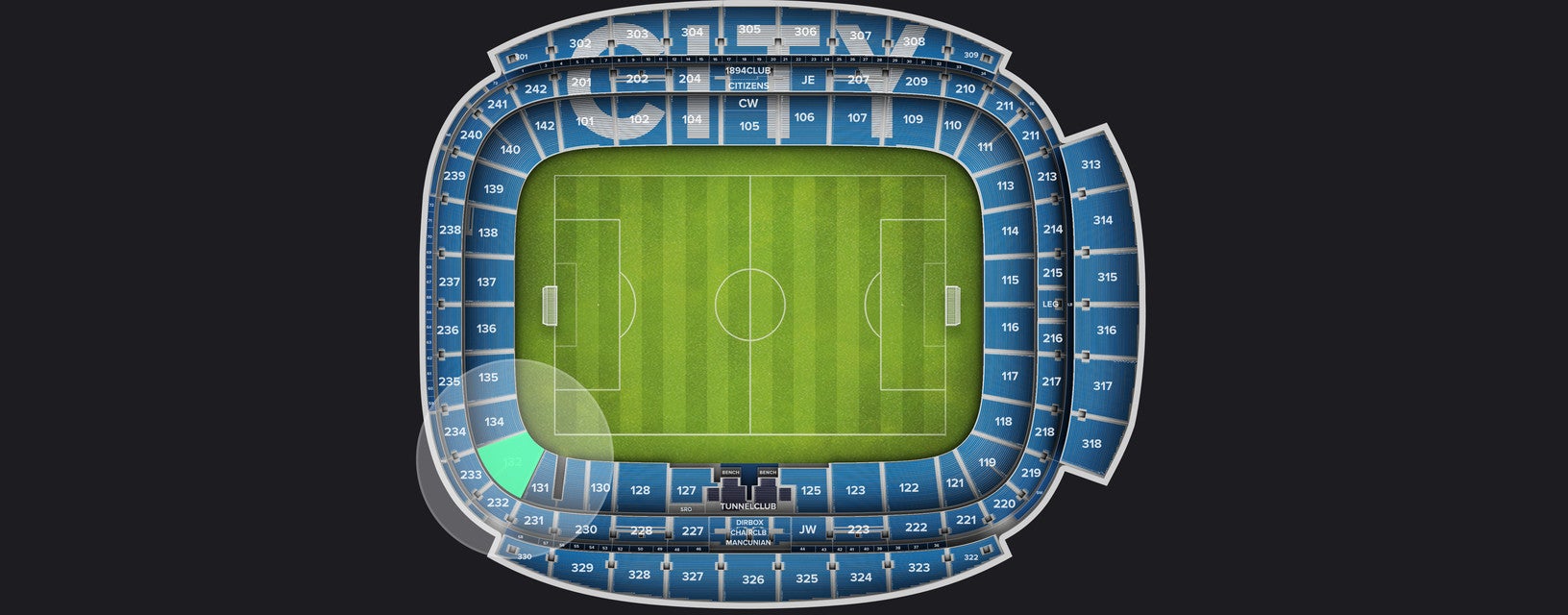 Seat view from Shortside Lower