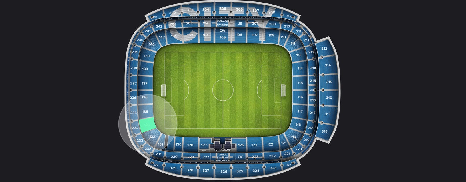 Seat view from Shortside Lower