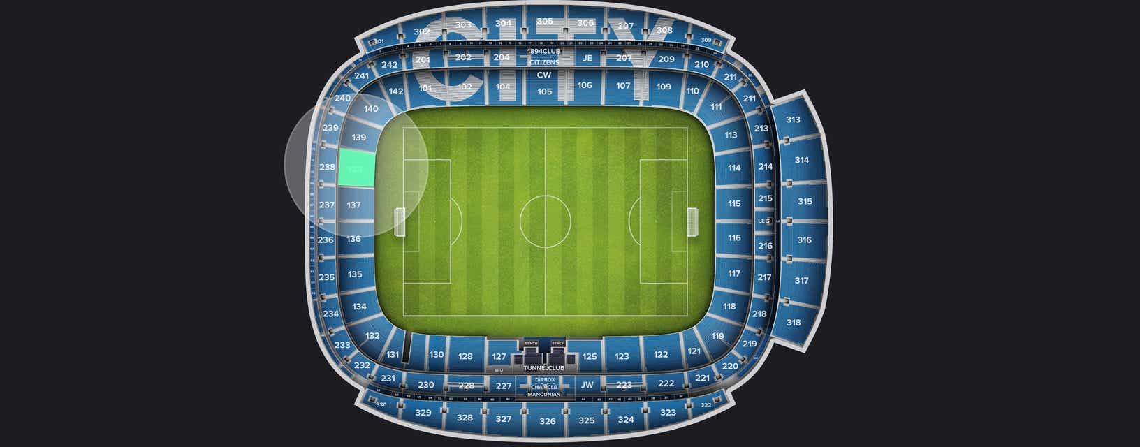Seat view from Shortside Lower