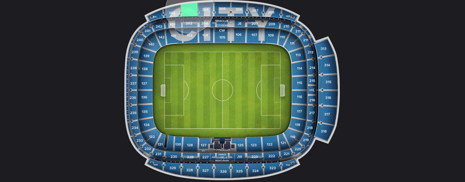 Seat view from Longside Upper