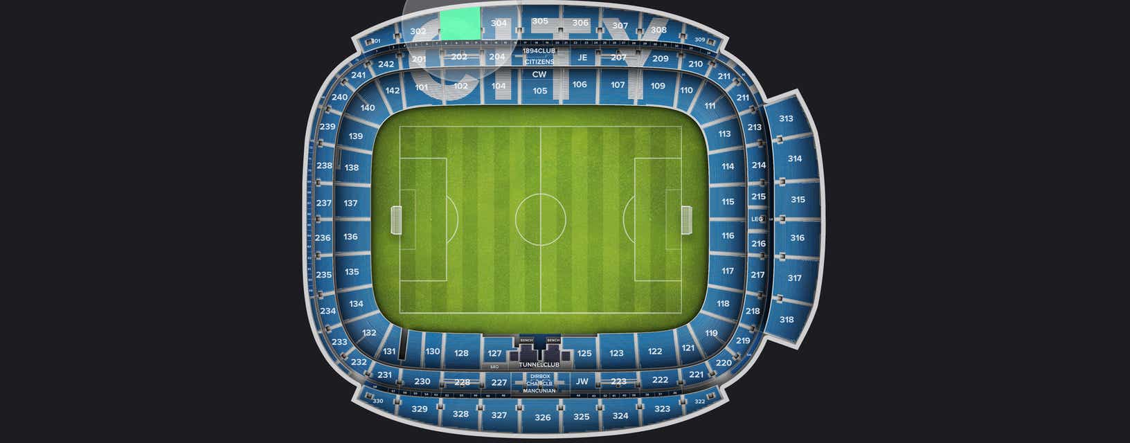 Seat view from Longside Upper