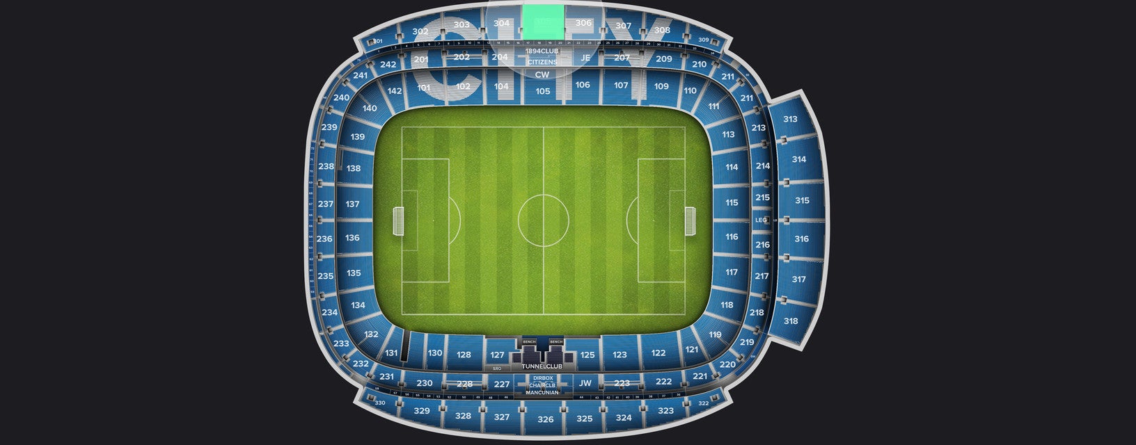 Seat view from Longside Upper