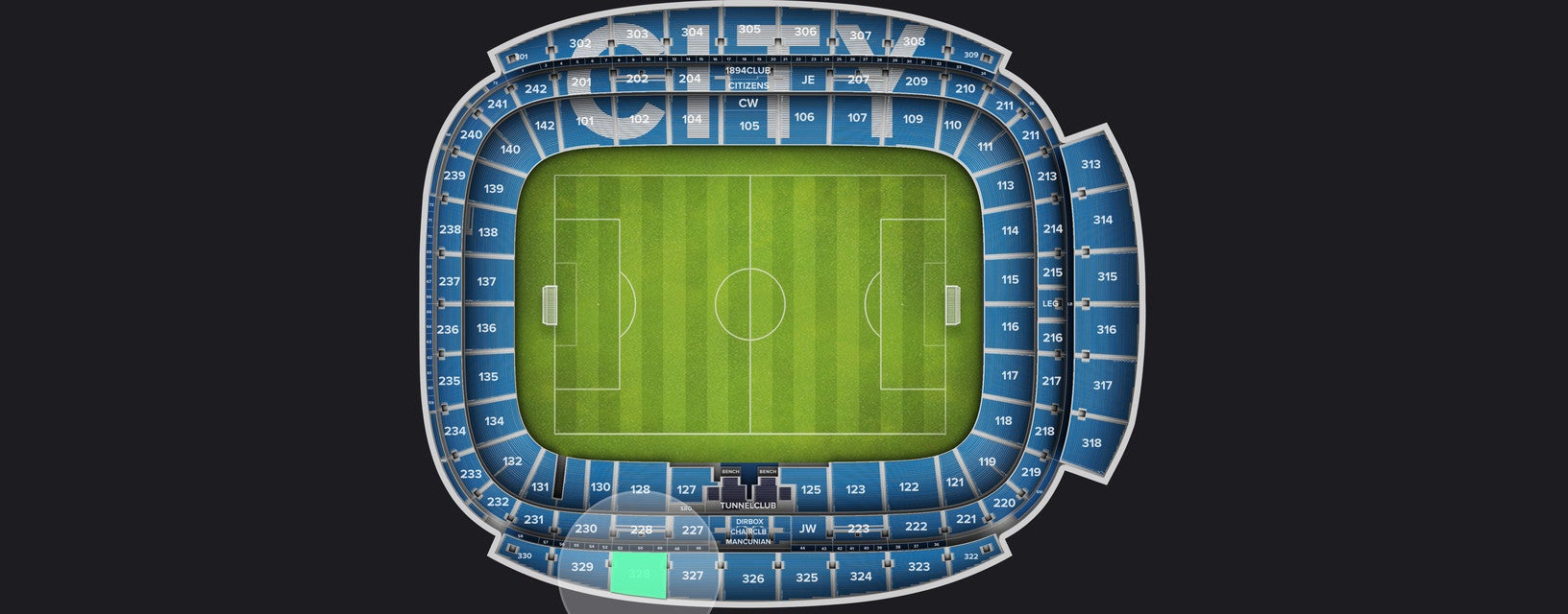 Seat view from Longside Upper