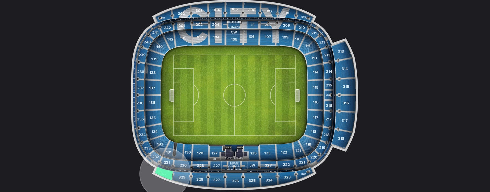 Seat view from Longside Upper