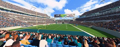 Seat view from Field End Zone
