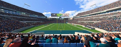 Seat view from Field End Zone