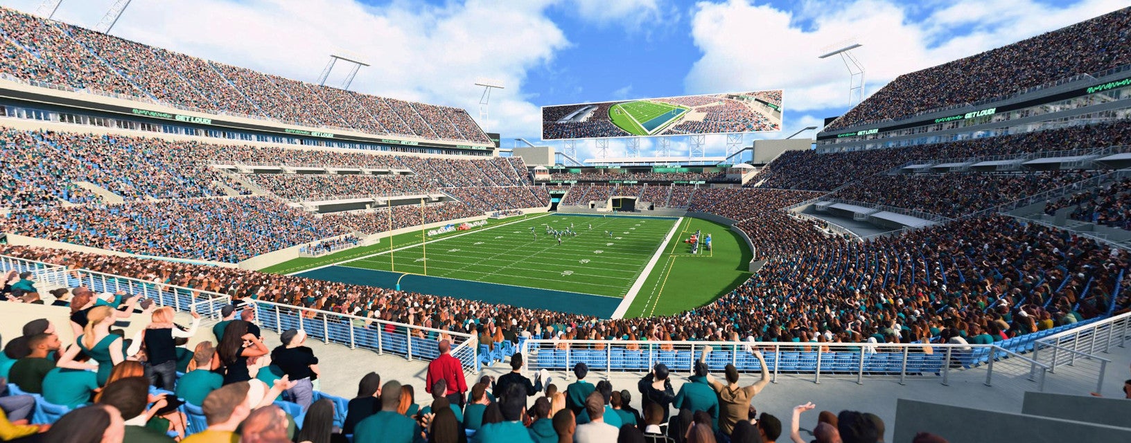 Seat view from Middle End Zone