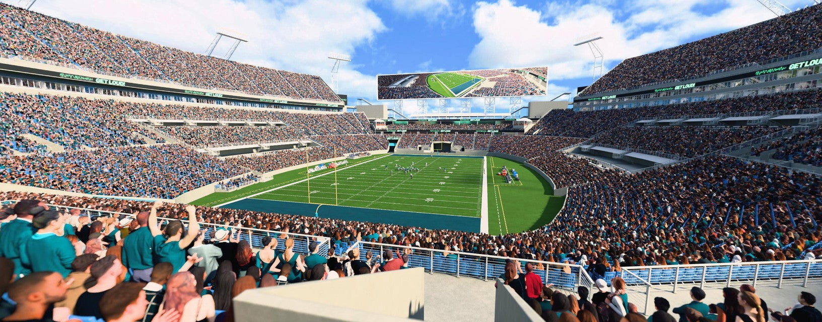 Seat view from Middle End Zone