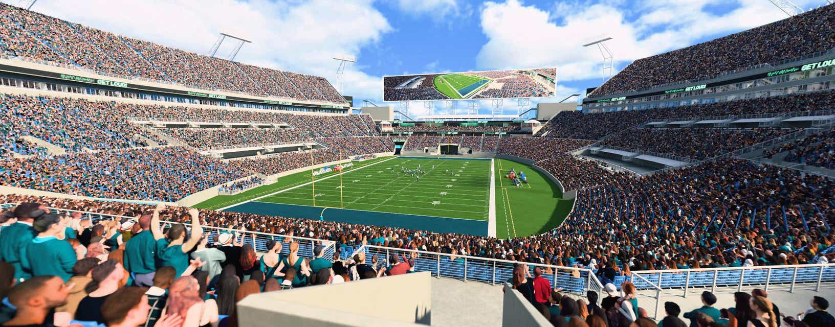 Seat view from Middle End Zone
