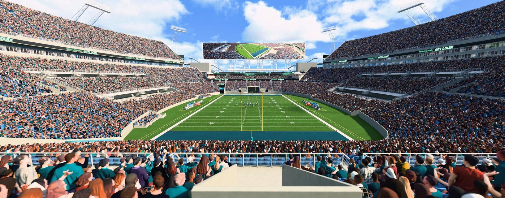 Seat view from Middle End Zone