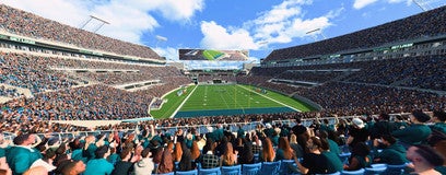 Seat view from Middle End Zone