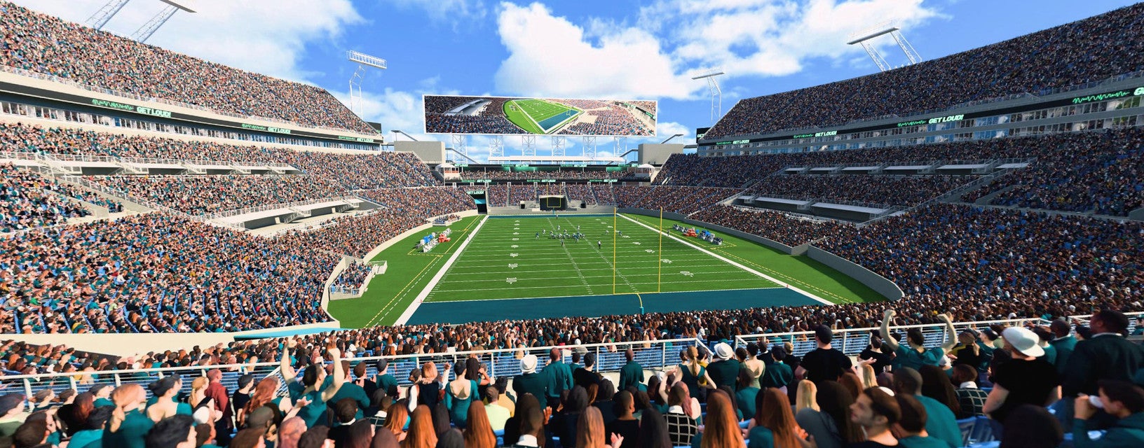 Seat view from Middle End Zone