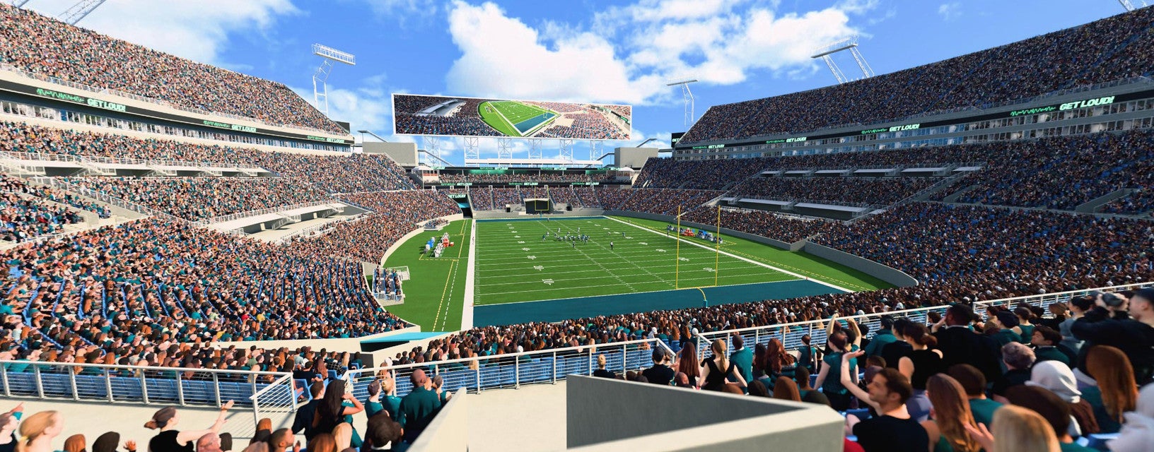 Seat view from Middle End Zone