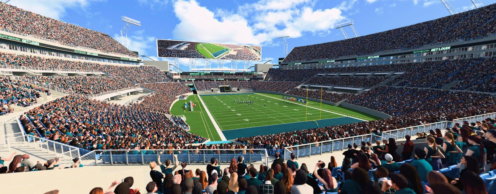 Seat view from Middle End Zone