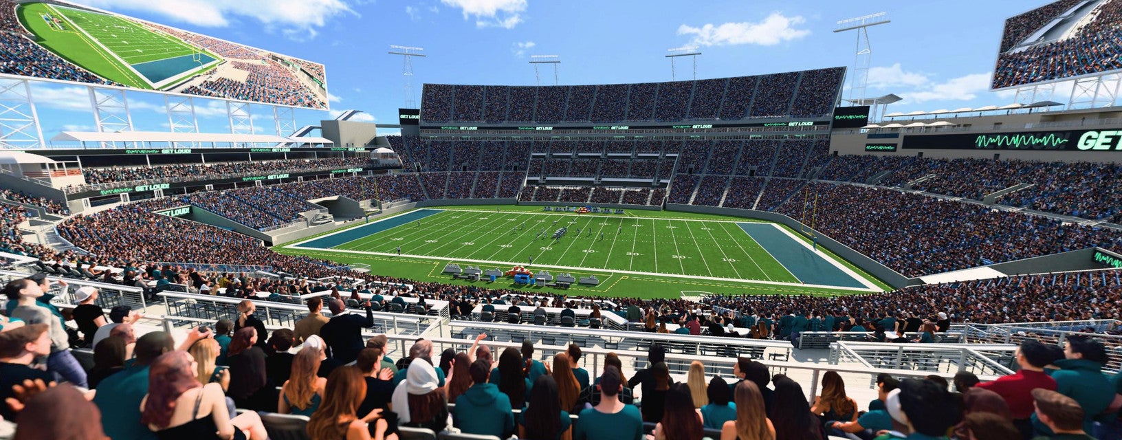 Seat view from Middle End Zone
