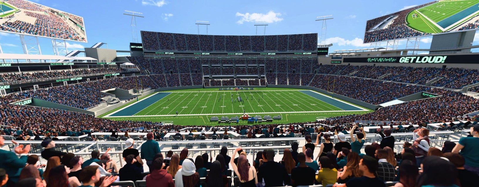 Seat view from Middle End Zone