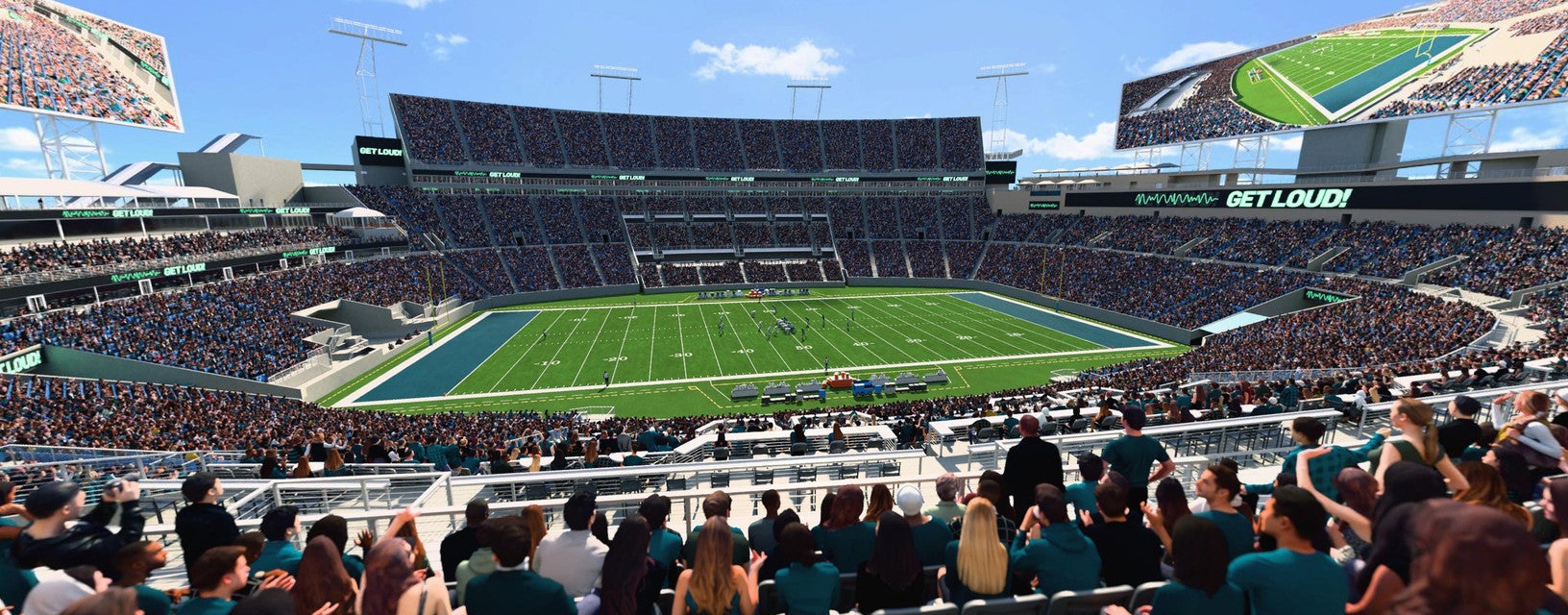 Seat view from Middle End Zone