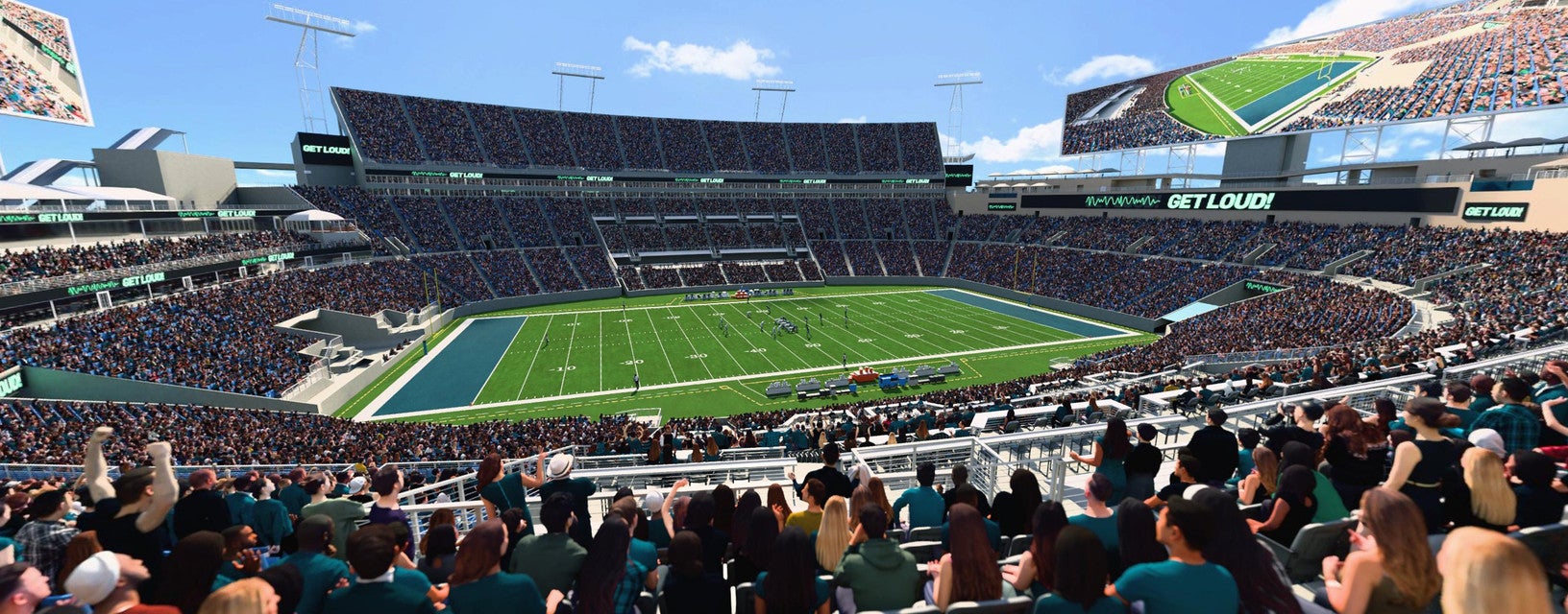 Seat view from Middle End Zone