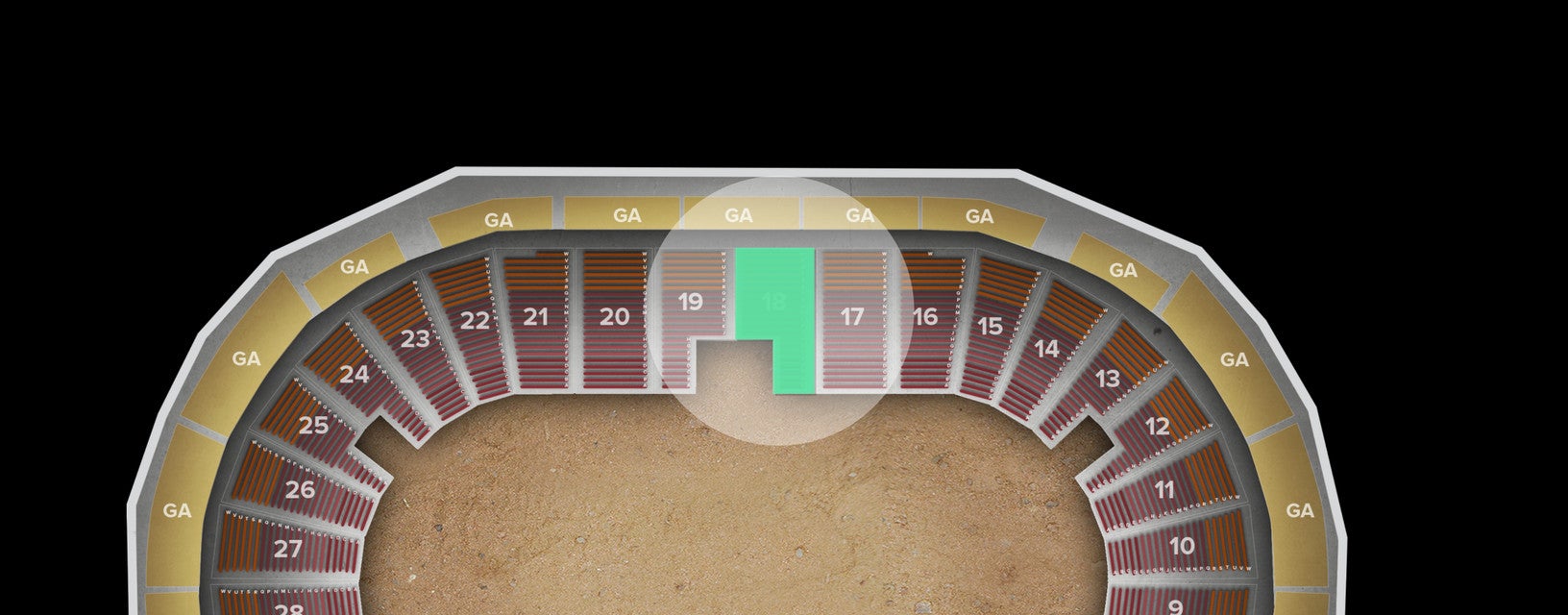 Seat view from Lower