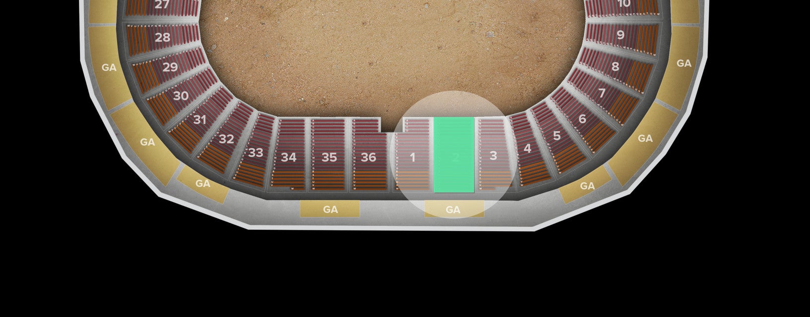 Seat view from Lower