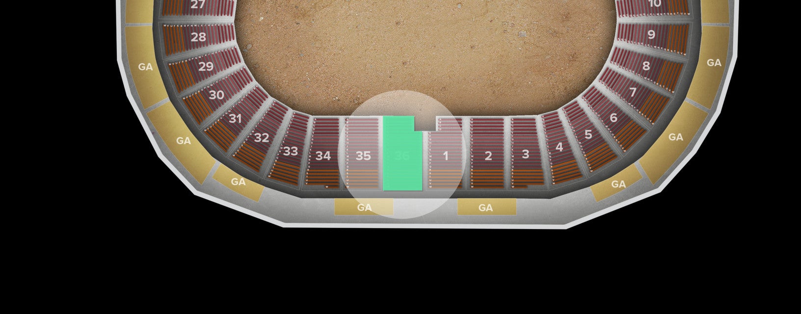 Seat view from Lower