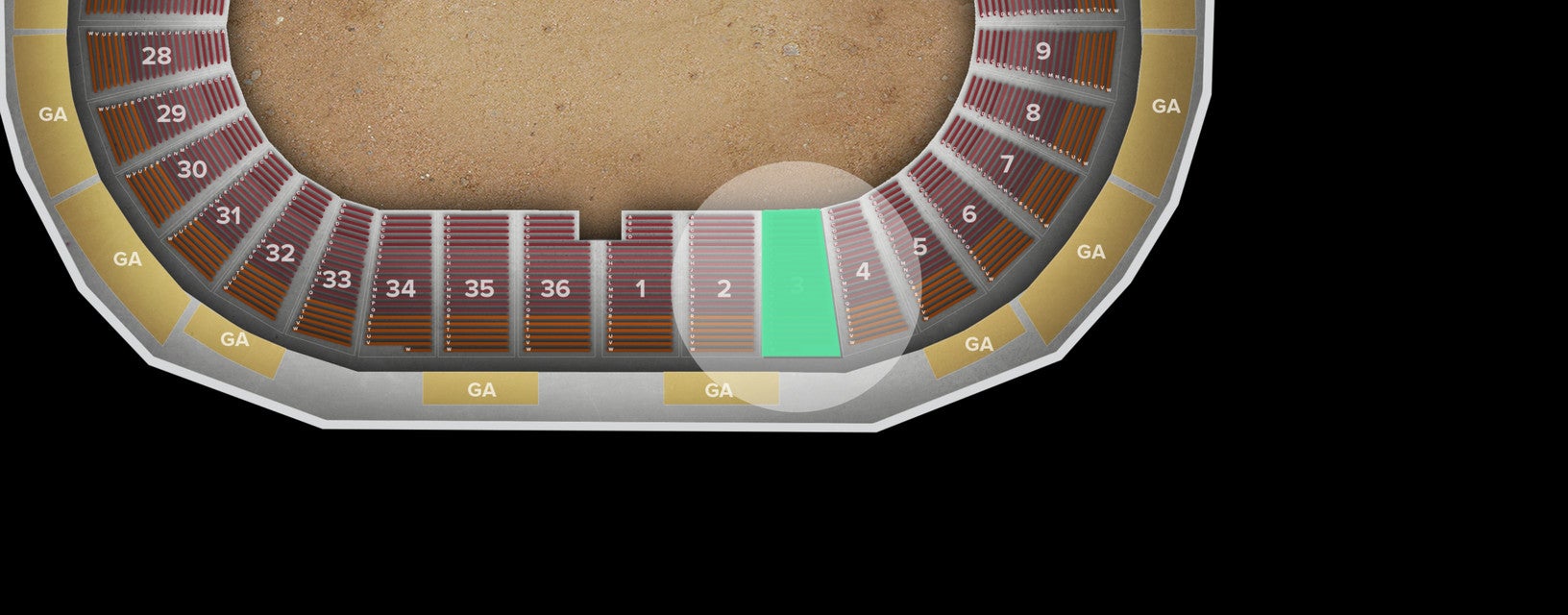 Seat view from Lower