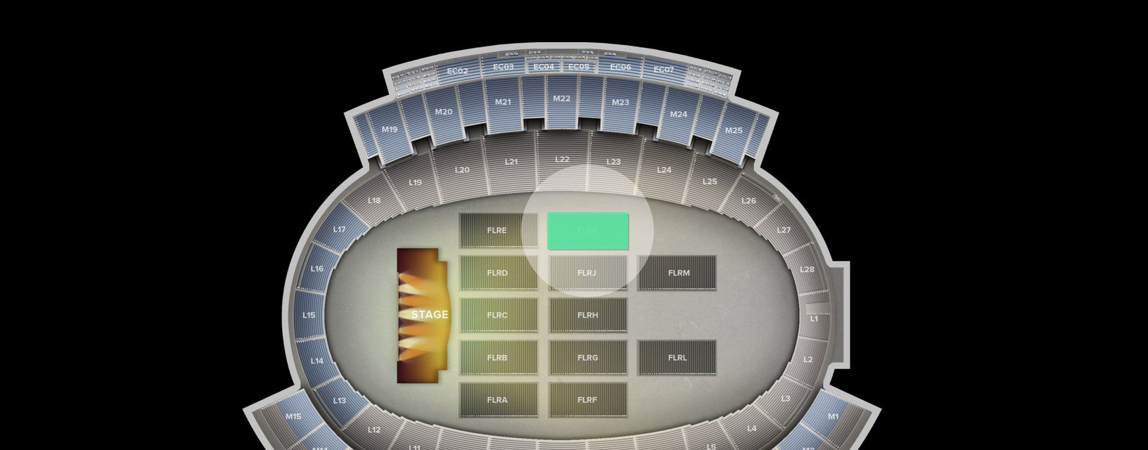 Seat view from Floor