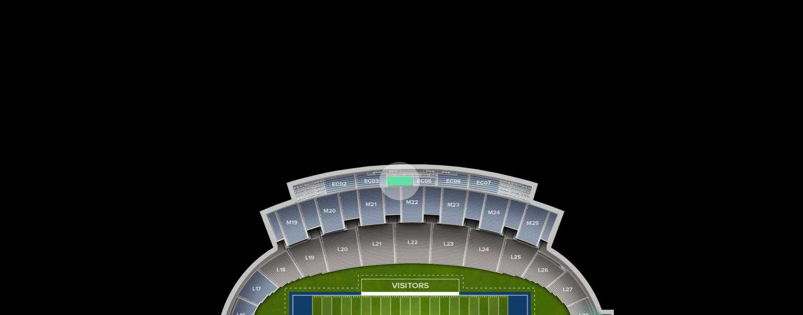 Seat view from East Club