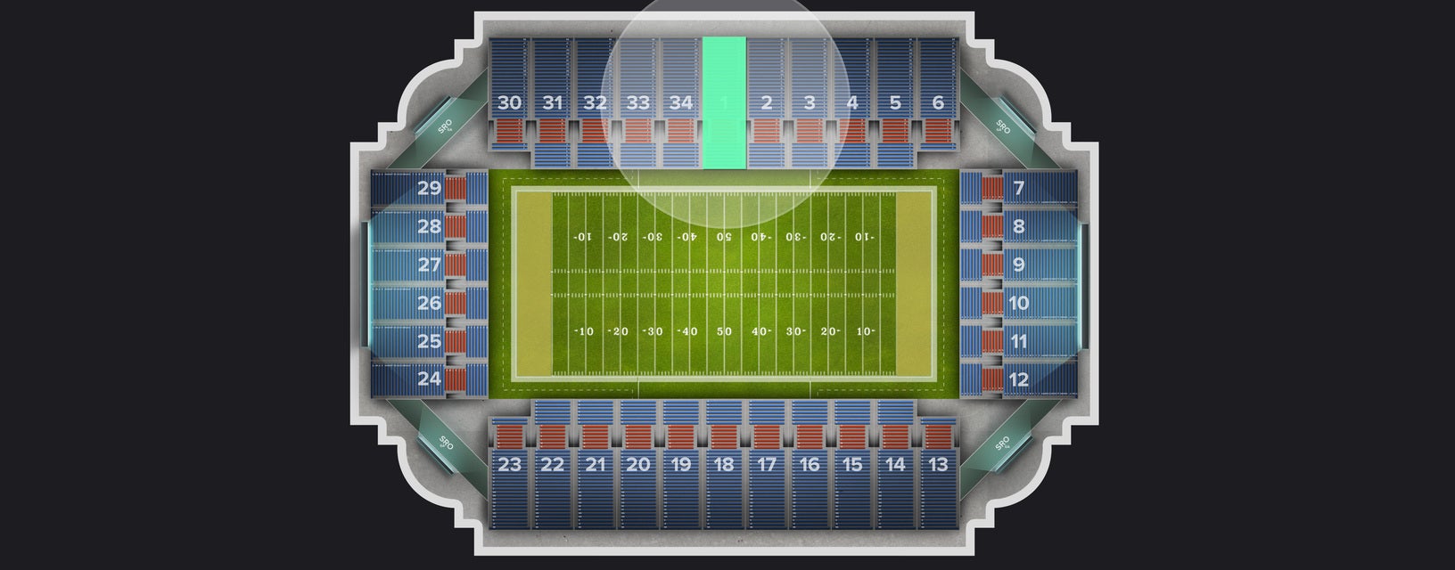 Seat view from Section