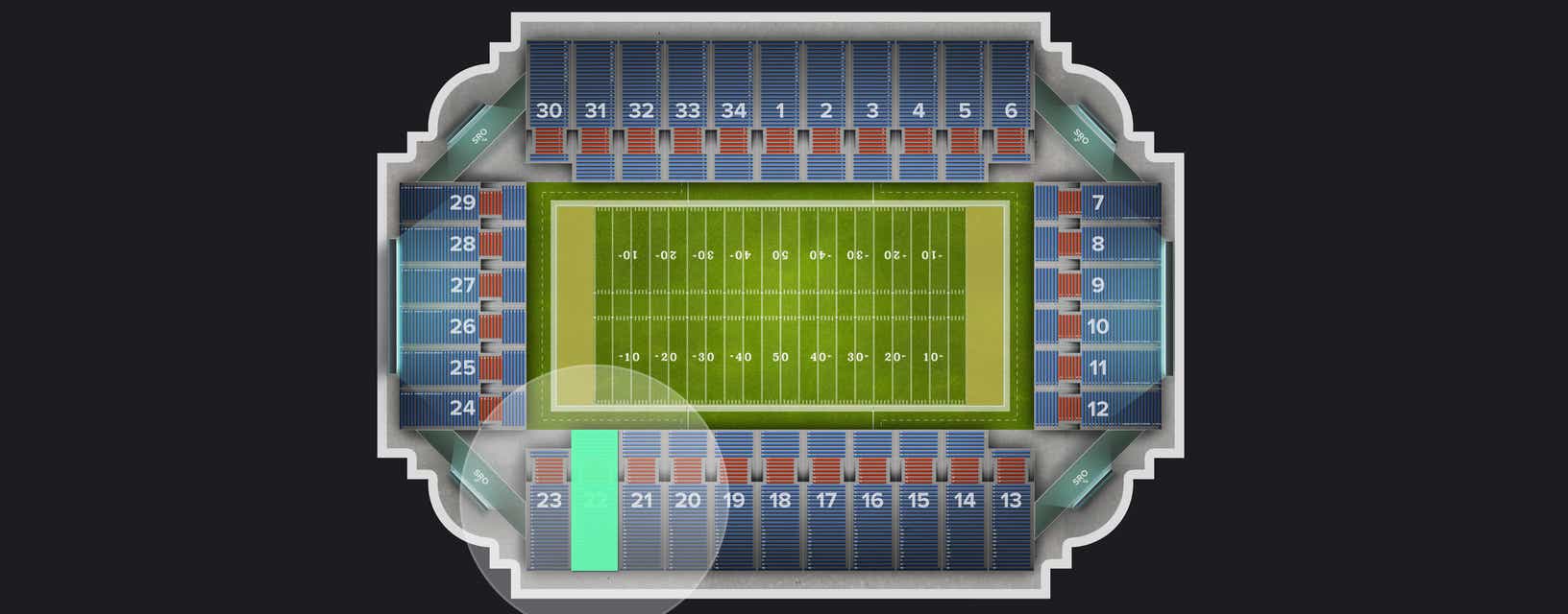 Seat view from Section