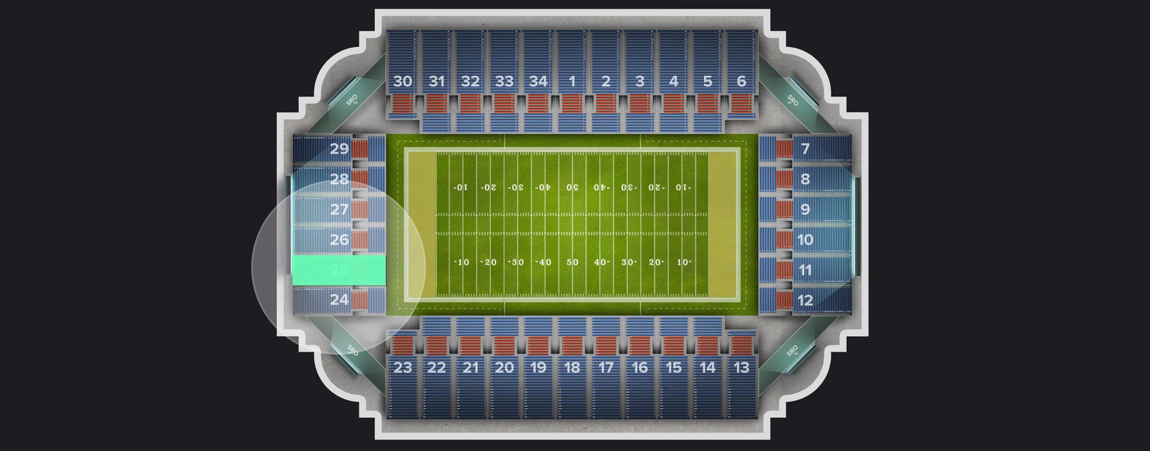 Seat view from Section