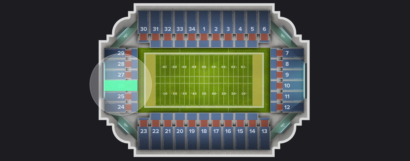 Seat view from Section