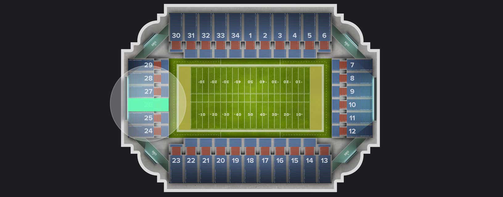 Seat view from Section