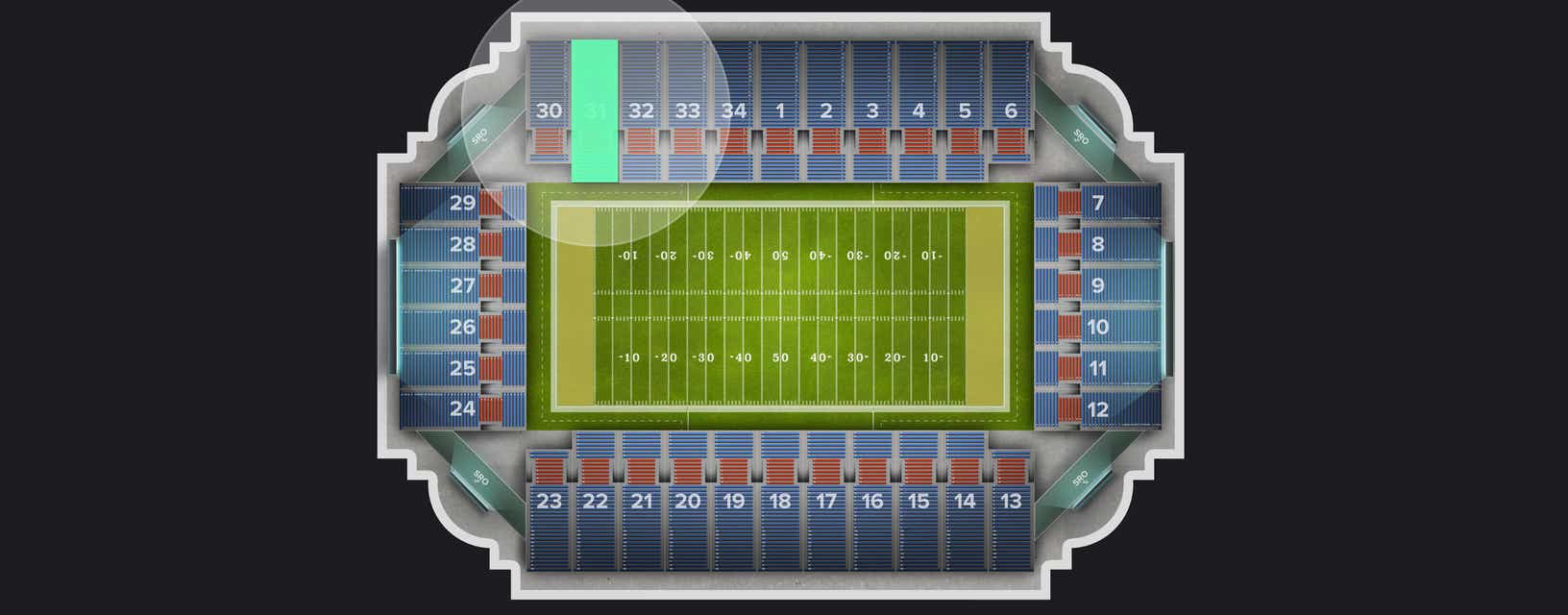 Seat view from Section