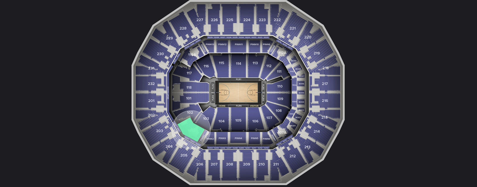 Seat view from Plaza Corner
