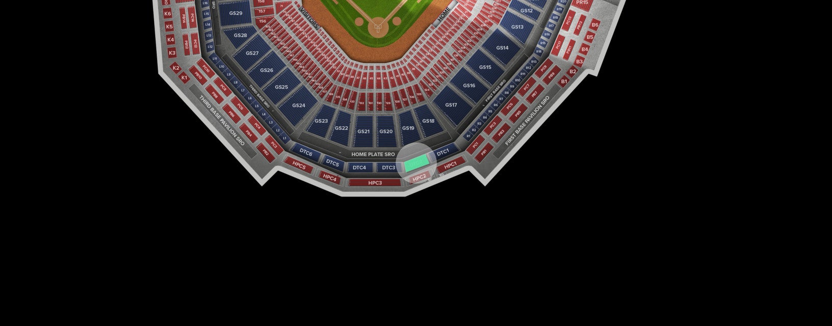 Seat view from Section