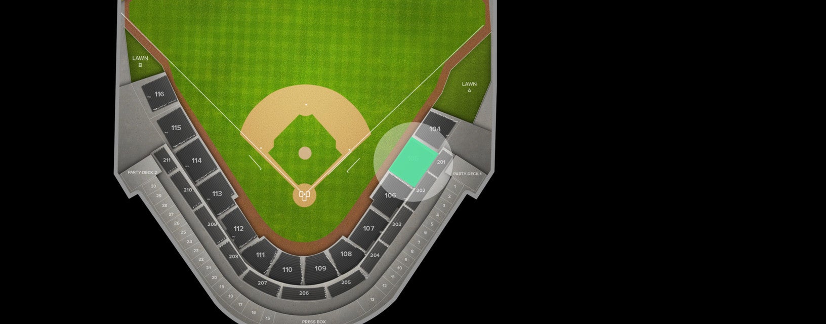 Seat view from Field
