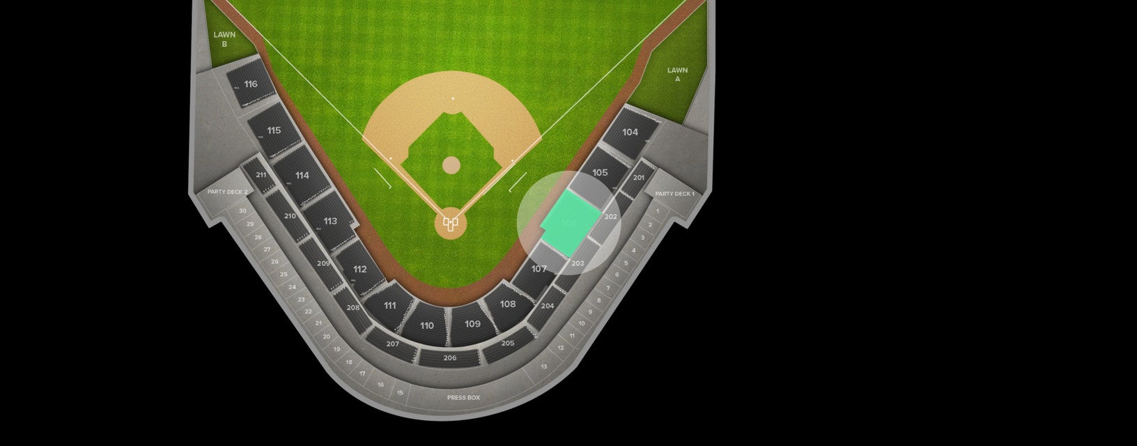 Seat view from Field