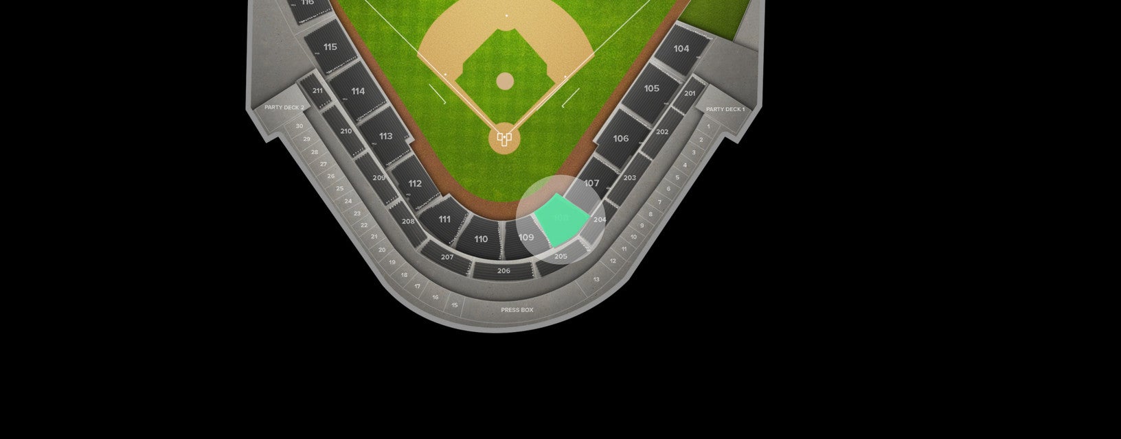 Seat view from Field