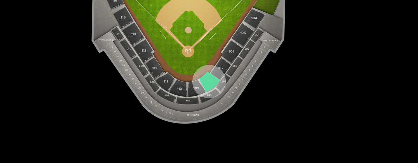 Seat view from Field