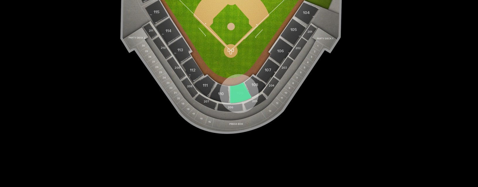 Seat view from Field