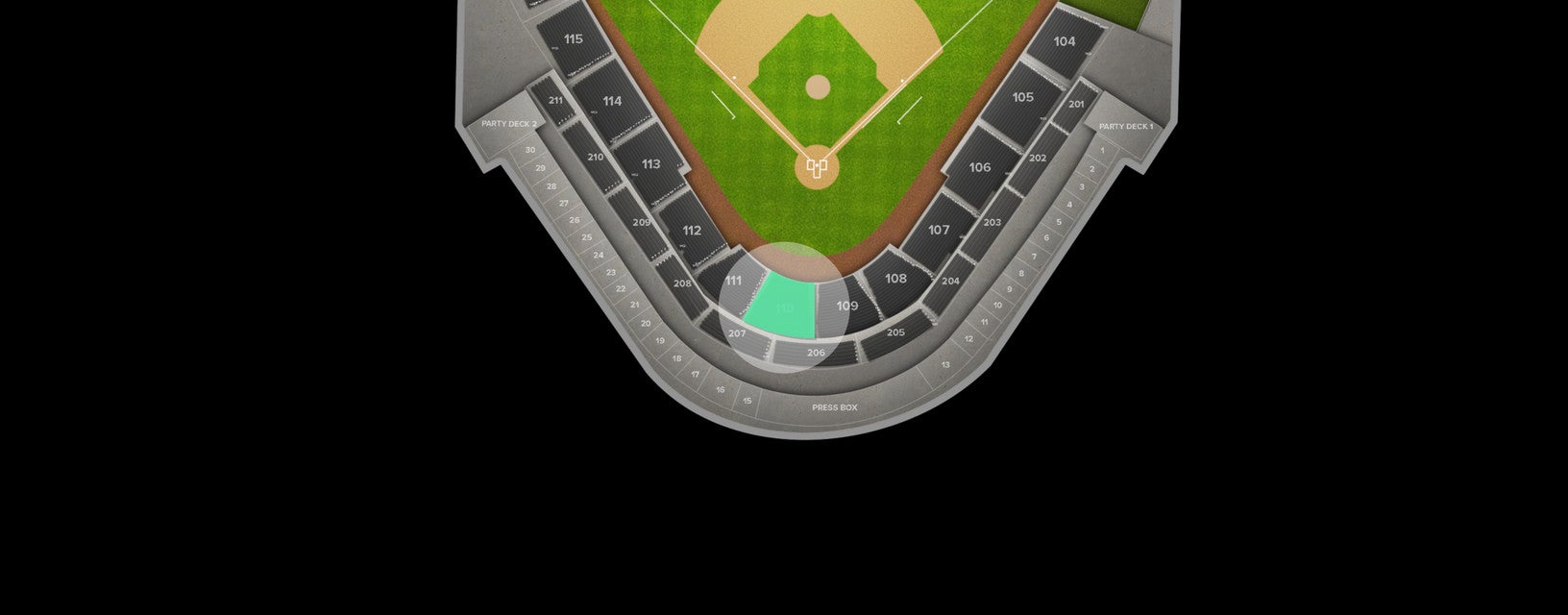 Seat view from Field