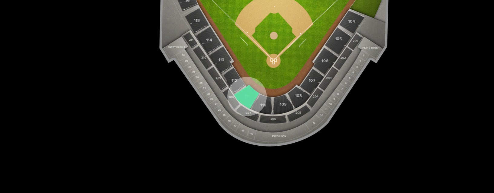 Seat view from Field