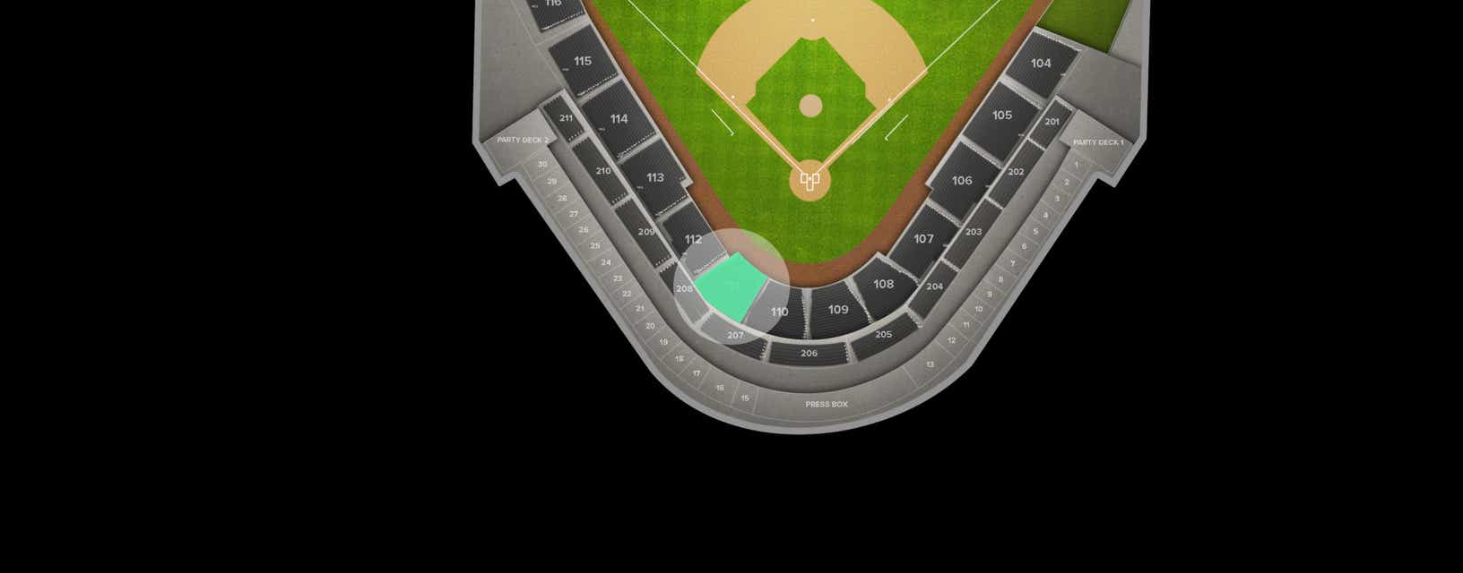 Seat view from Field
